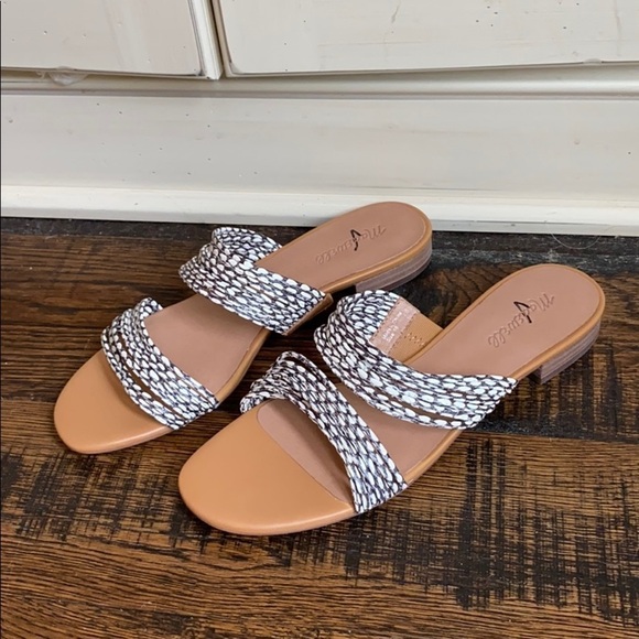 Madewell Meg Slide Sandal Snake Embossed ah723 - Picture 1 of 4